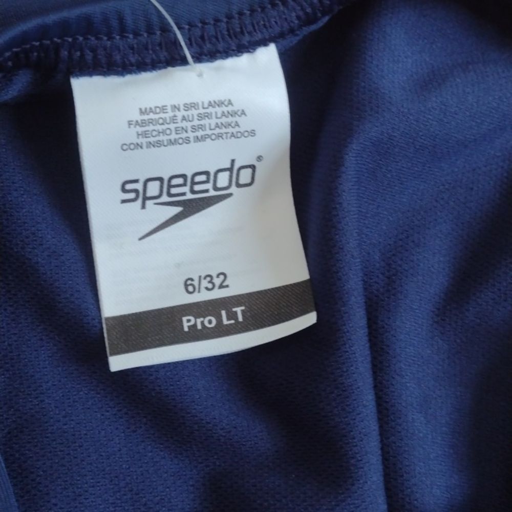 Speedo Pro LT Super Pro Solid One Piece Swimsuit Team Blue Size 6/32 - Picture 7 of 9